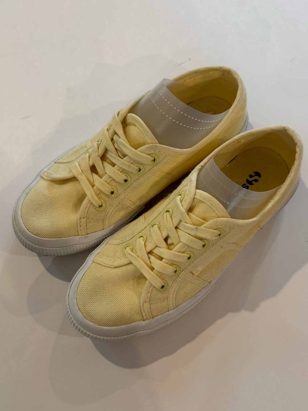 Superga Butter Yellow Canvas 2750 Cotu Classic Sneakers, Size 36